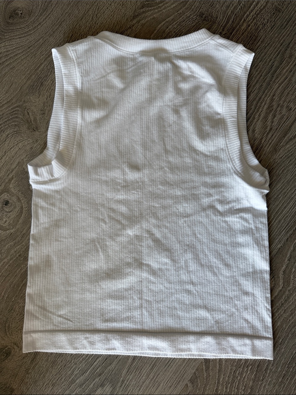 ATHLETA White Ribbed Sleeveless Tank Top - Picture 2 of 3